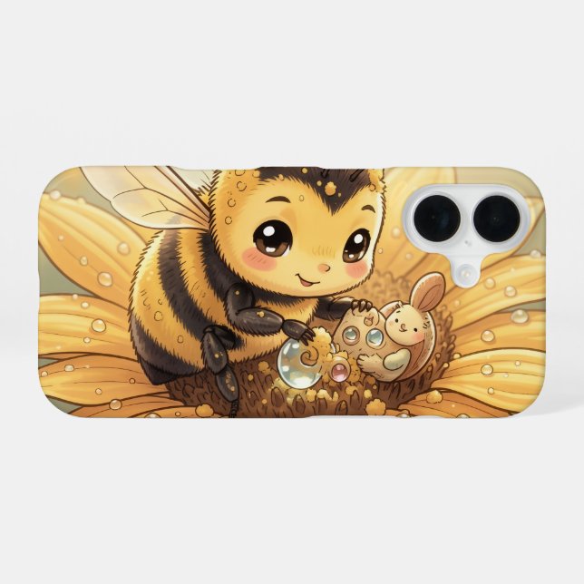 Funda Para iPhone 16 Golden Bumblebee in Bloom Dance.4 (Reverso Horizontal)