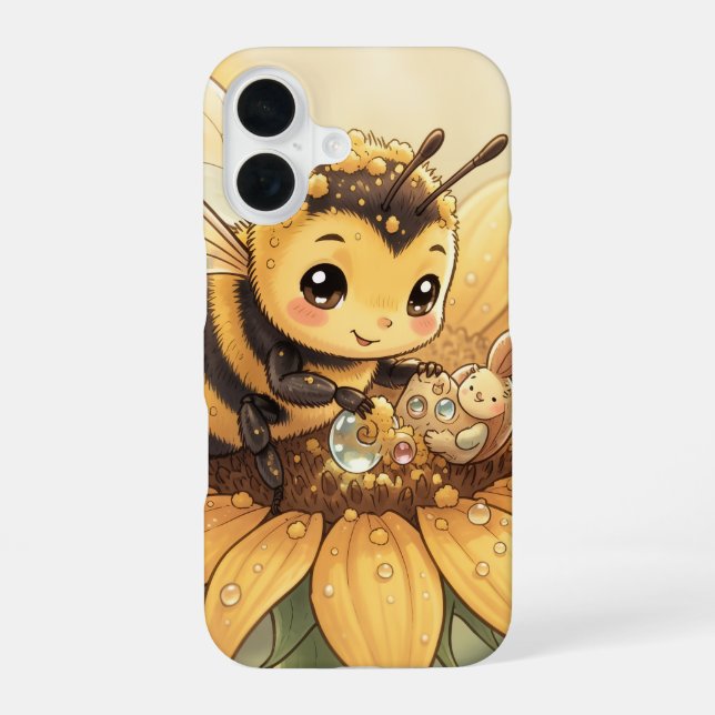 Funda Para iPhone 16 Golden Bumblebee in Bloom Dance.4 (Reverso )