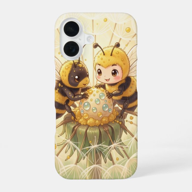 Funda Para iPhone 16 Golden Bumblebee in Bloom Dance.5 (Reverso )
