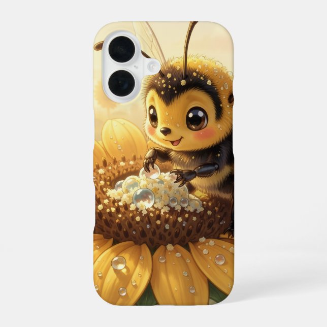 Funda Para iPhone 16 Golden Bumblebee in Bloom Dance.9 (Reverso )