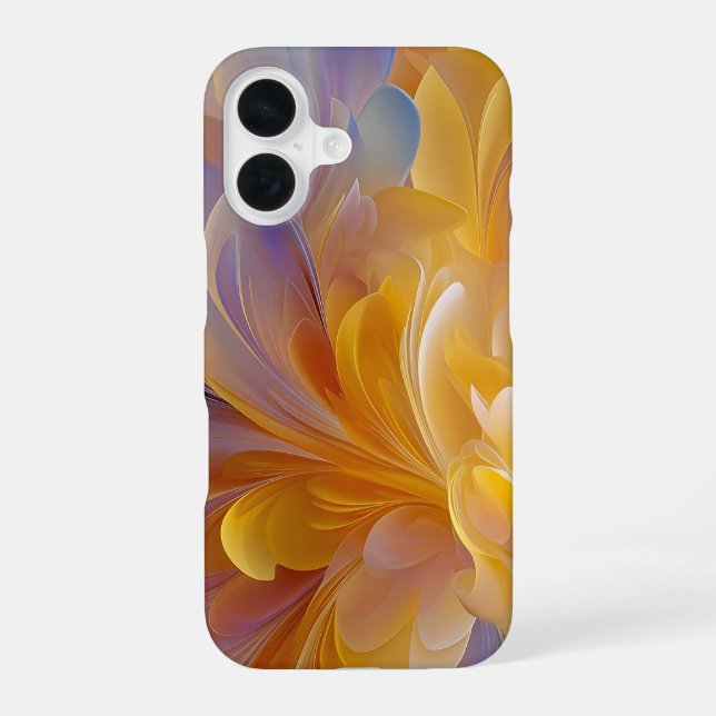 Funda Para iPhone 16 Golden Symphony of Blooming Abstract Petals (Reverso )