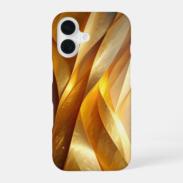 Funda Para iPhone 16 Golden Twist Abstract (Reverso )