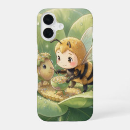Funda Para iPhone 16 Goldene Hummel im Blütentanz.3