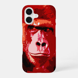 Funda Para iPhone 16 Gorila Pop Art Rojo