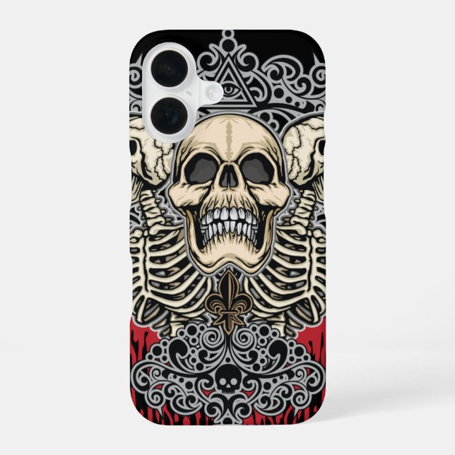 Funda Para iPhone 16 Gothic Skull & All-Seeing Eye  (Reverso )