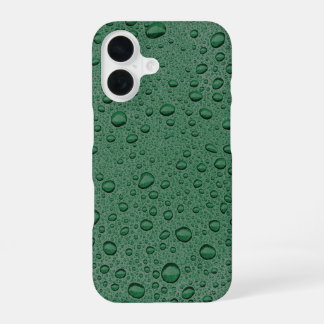 Funda Para iPhone 16 Gotitas de agua verdes