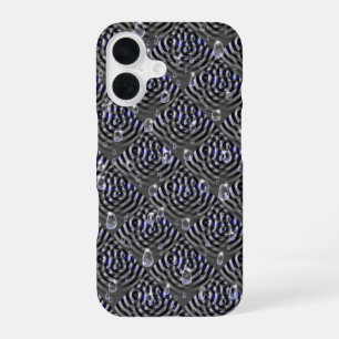 Funda Para iPhone 16 Gotitas de lluvia en metal