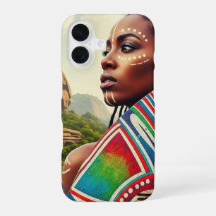 Funda Para iPhone 16 Gracia de Tinta: Caso Musa Africana