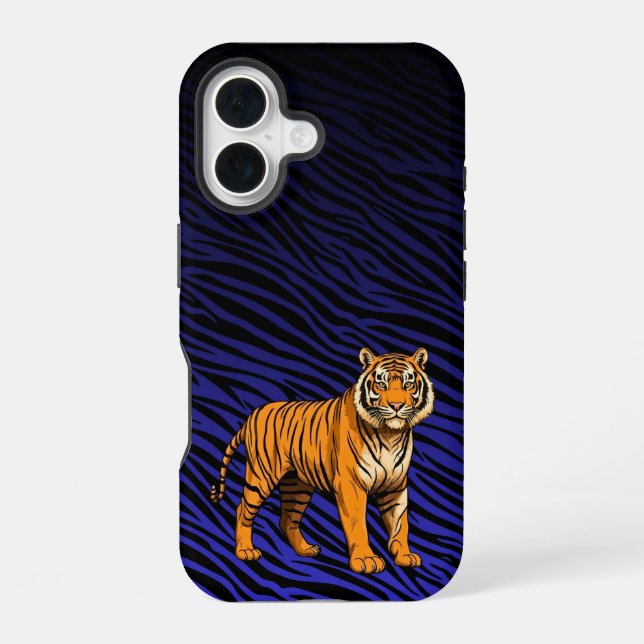 Funda Para iPhone 16 Gradient Tiger Pattern with Tiger  (Reverso )