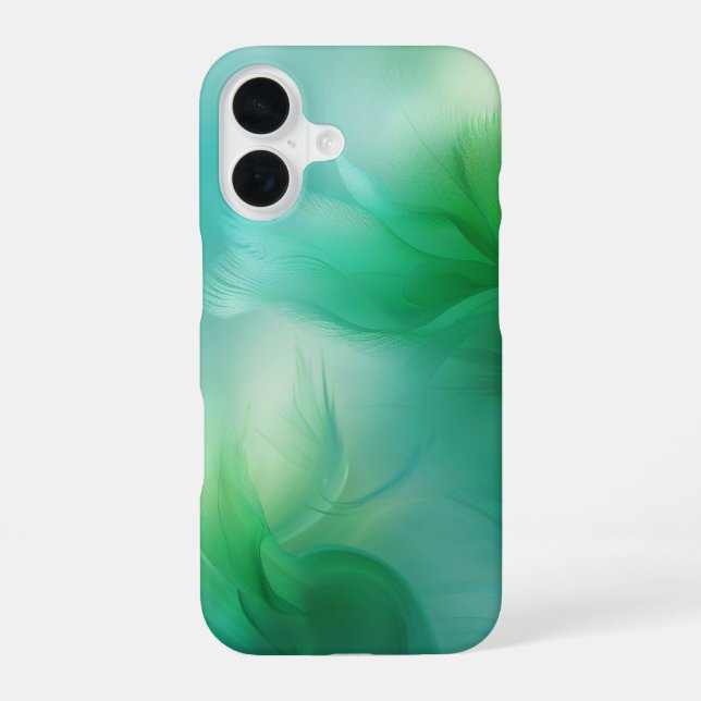 Funda Para iPhone 16 Gradiente abstracto verde y azul (Reverso )