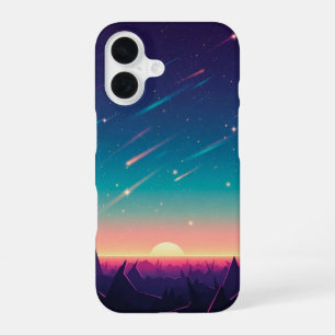 Funda Para iPhone 16 Gradiente de cielo estrellado vintage