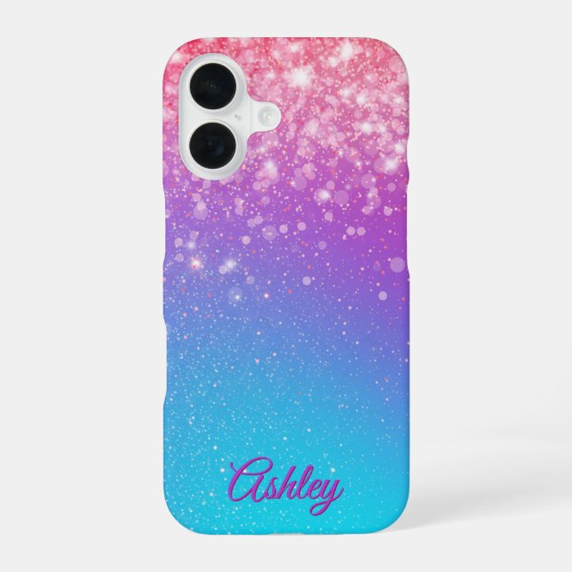 Funda Para iPhone 16 Gradiente de Galaxia de Neón (Reverso )