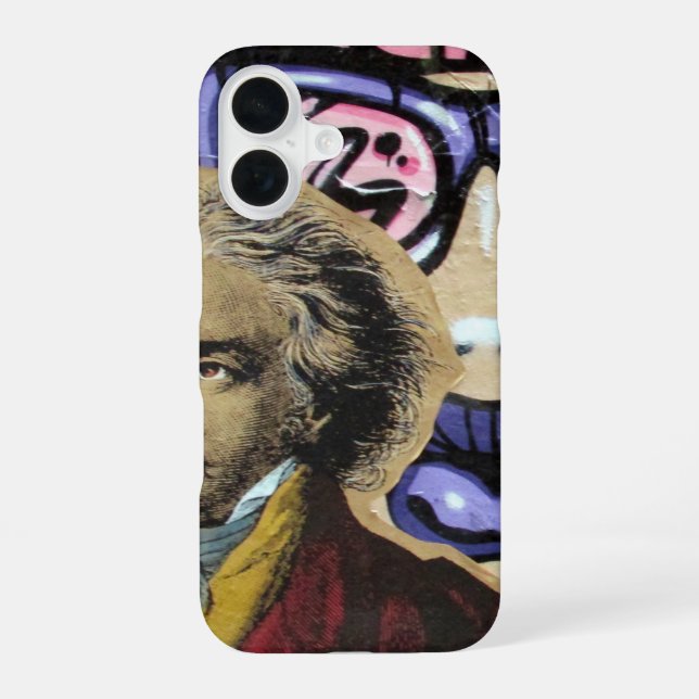 Funda Para iPhone 16 grafiti de beethoven (Reverso )