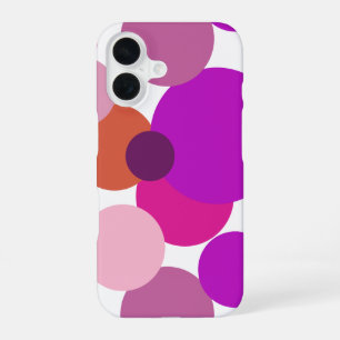 Funda Para iPhone 16 Grandes lunares de los 70 en morado