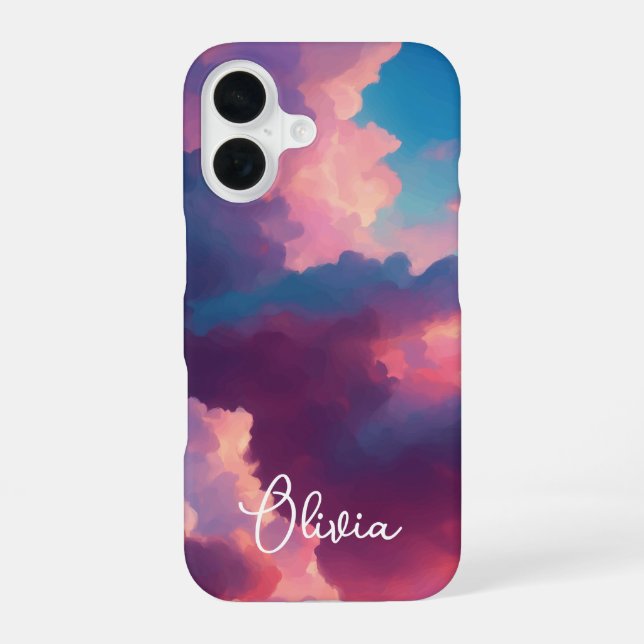 Funda Para iPhone 16 Grandes Nubes De Felicidad (Reverso )