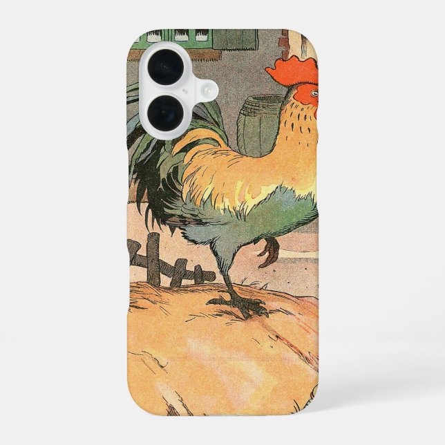 Funda Para iPhone 16 Granja de Gallos Ilustrada (Reverso )