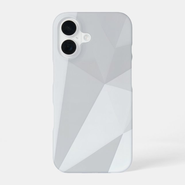 Funda Para iPhone 16 Gray Polygon Geometric Minimal (Reverso )