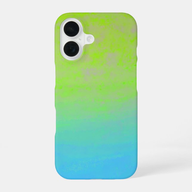 Funda Para iPhone 16 Green Blue Gradient Minimal (Reverso )