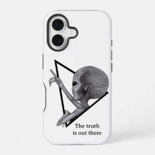 Funda Para iPhone 16 Grey Alien, la verdad está ahí fuera