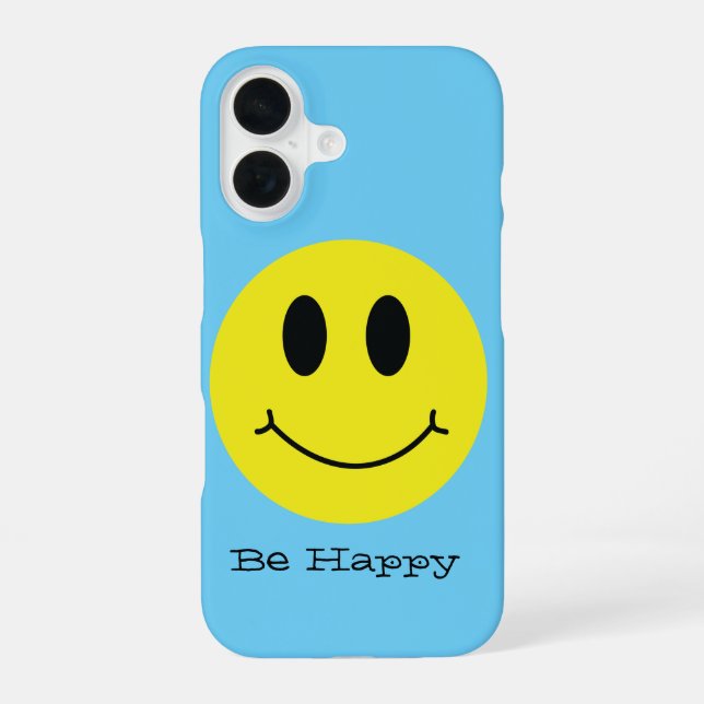 Funda Para iPhone 16 Grin Face Classic Be Happy (Reverso )