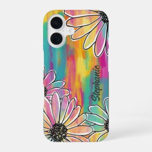 Funda Para iPhone 16 Groovy Daisy Dream - Floral Dibujada a Mano con Es