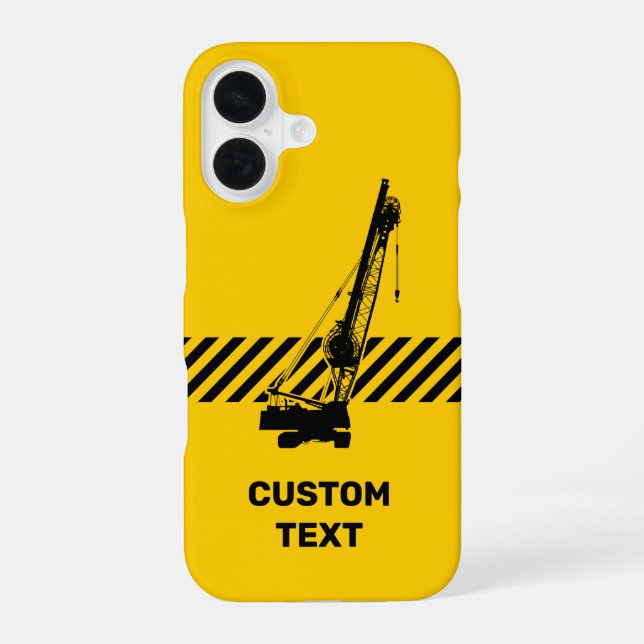 Funda Para iPhone 16 Grúa de construcción (Reverso )