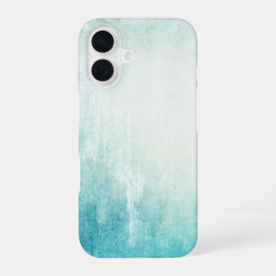Funda Para iPhone 16 Grunge, rasguños, textura, azul, atmósfera 