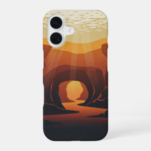 Funda Para iPhone 16 Gruta Submarina Minimalista Vintage