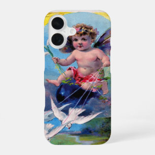 FUNDA PARA iPhone 16 HADA BABY CON PALOMAS FLORAL ANTIGUA