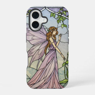 Funda Para iPhone 16 Hada de efecto de vidrio emplomado mágico