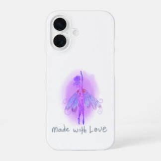 Funda Para iPhone 16 Hada Morada Soñadora – Fantasía Suave de Rosa y La