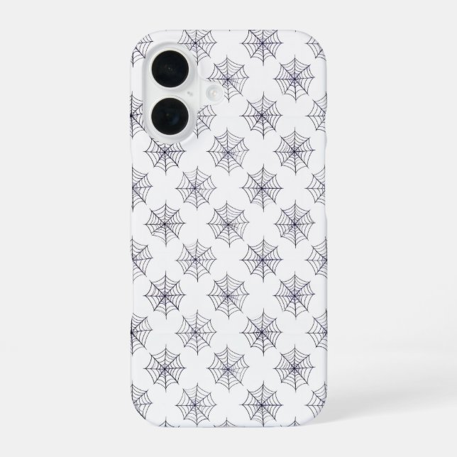 Funda Para iPhone 16 Halloween Spider Web Pattern (Reverso )