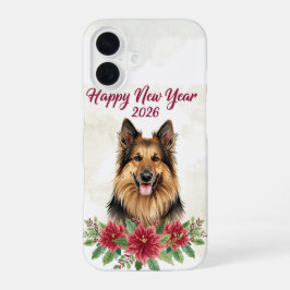Funda Para iPhone 16 Happy New Year 2026 Dog Art