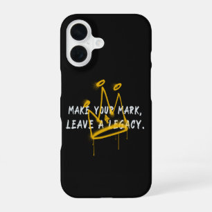 Funda Para iPhone 16 Haz que tu marca sea la corona del graffiti