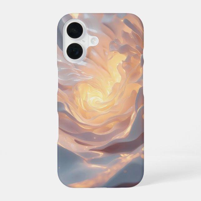 Funda Para iPhone 16 Heart of Summer – Glowing Abstract Blue & Gold Pho (Reverso )