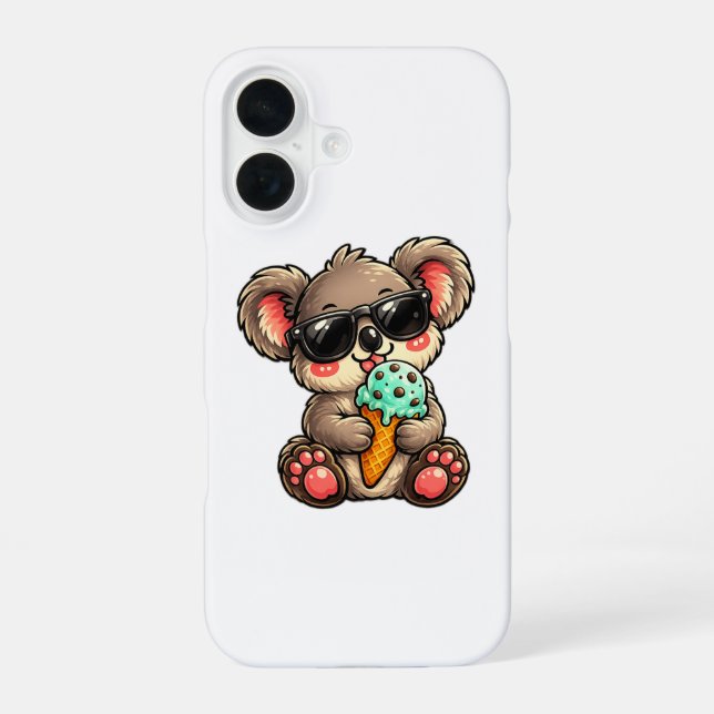 Funda Para iPhone 16 Helado de Koala Genial (Reverso )