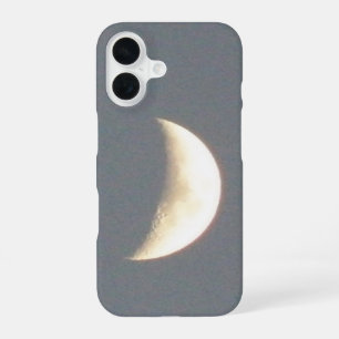 Funda Para iPhone 16 Hermosa Luna Creciente en Cera en el Crepúsculo