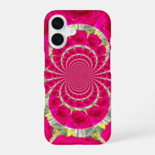 Funda Para iPhone 16 Hermoso Asombroso Patrón de Caleidoscopio de Rosas