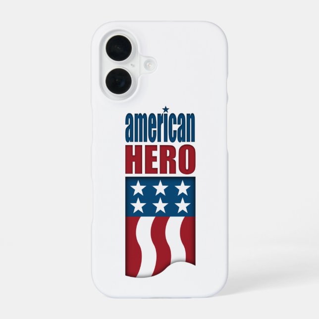 Funda Para iPhone 16 Héroe Americano (Reverso )