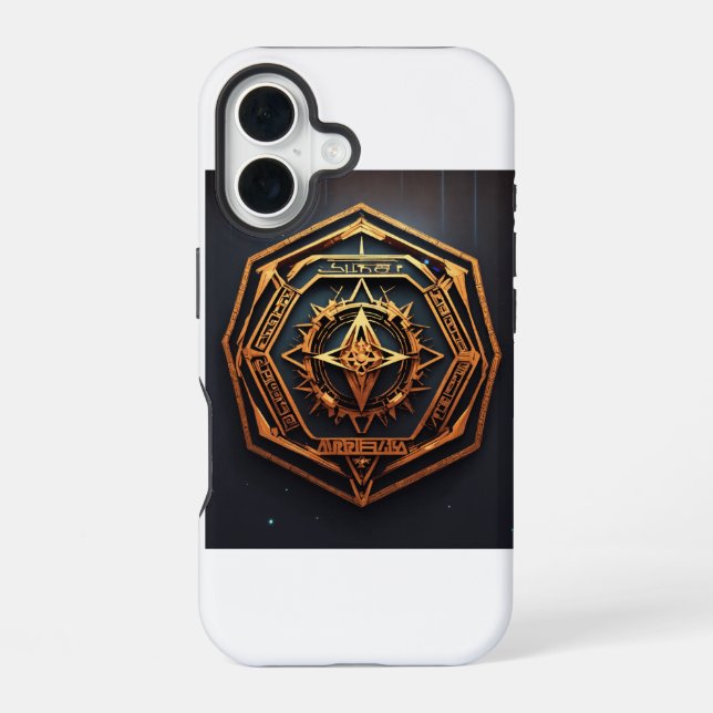 Funda Para iPhone 16 Hexágono Azteca (Reverso )