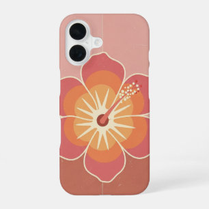 Funda Para iPhone 16 Hibisco Mínimo Vintage