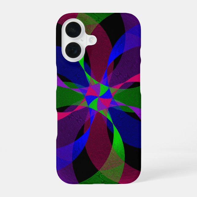 Funda para iPhone 16 híbrida geométrica 3D 2D (Reverso )