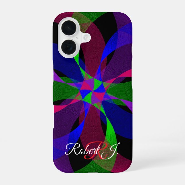 Funda para iPhone 16 híbrida geométrica 3D 2D (Reverso )