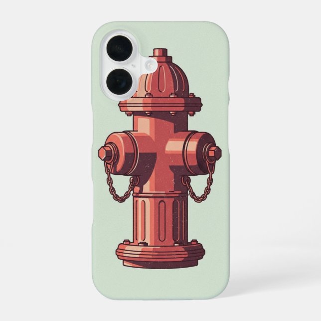 Funda Para iPhone 16 Hidrante de Incendios Minimalista (Reverso )