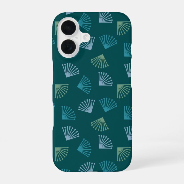 Funda Para iPhone 16 Hojas Art Déco  (Reverso )
