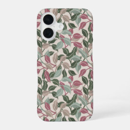 Funda Para iPhone 16 Hojas Botánicas Sage Blush Neutral Chic