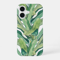 Hojas de plátano vintage tropicales verdes
