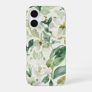 Funda Para iPhone 16 Hojas florales de acuarela verde botánica Naturale