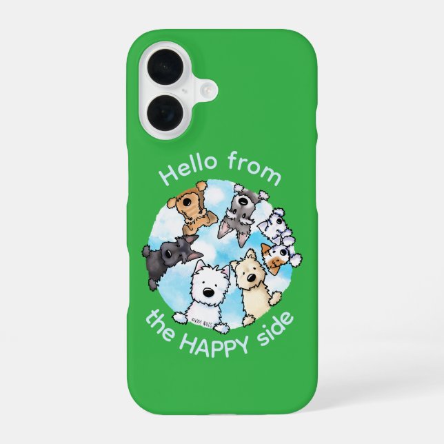 Funda Para iPhone 16 Hola desde el lado feliz  (Reverso )