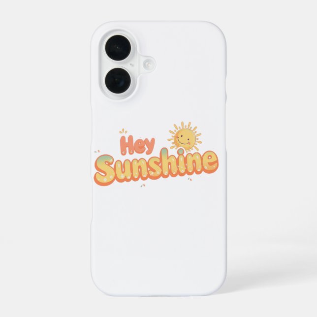 Funda Para iPhone 16 "Hola Sol" con Sol Sonriente (Reverso )